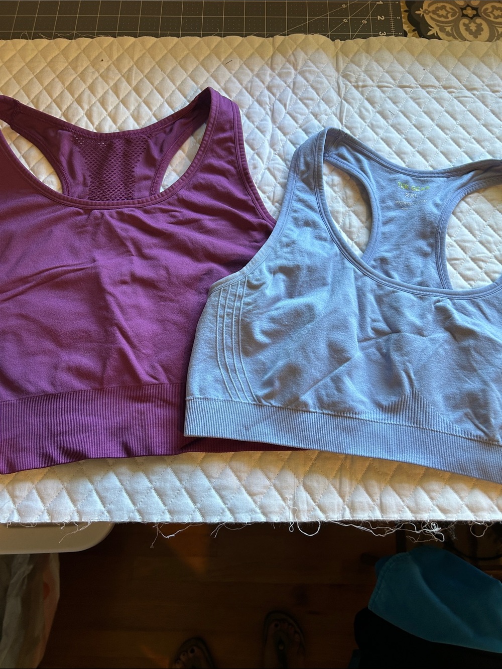 tek gear Racerback Tanks in Plum and Light Blue